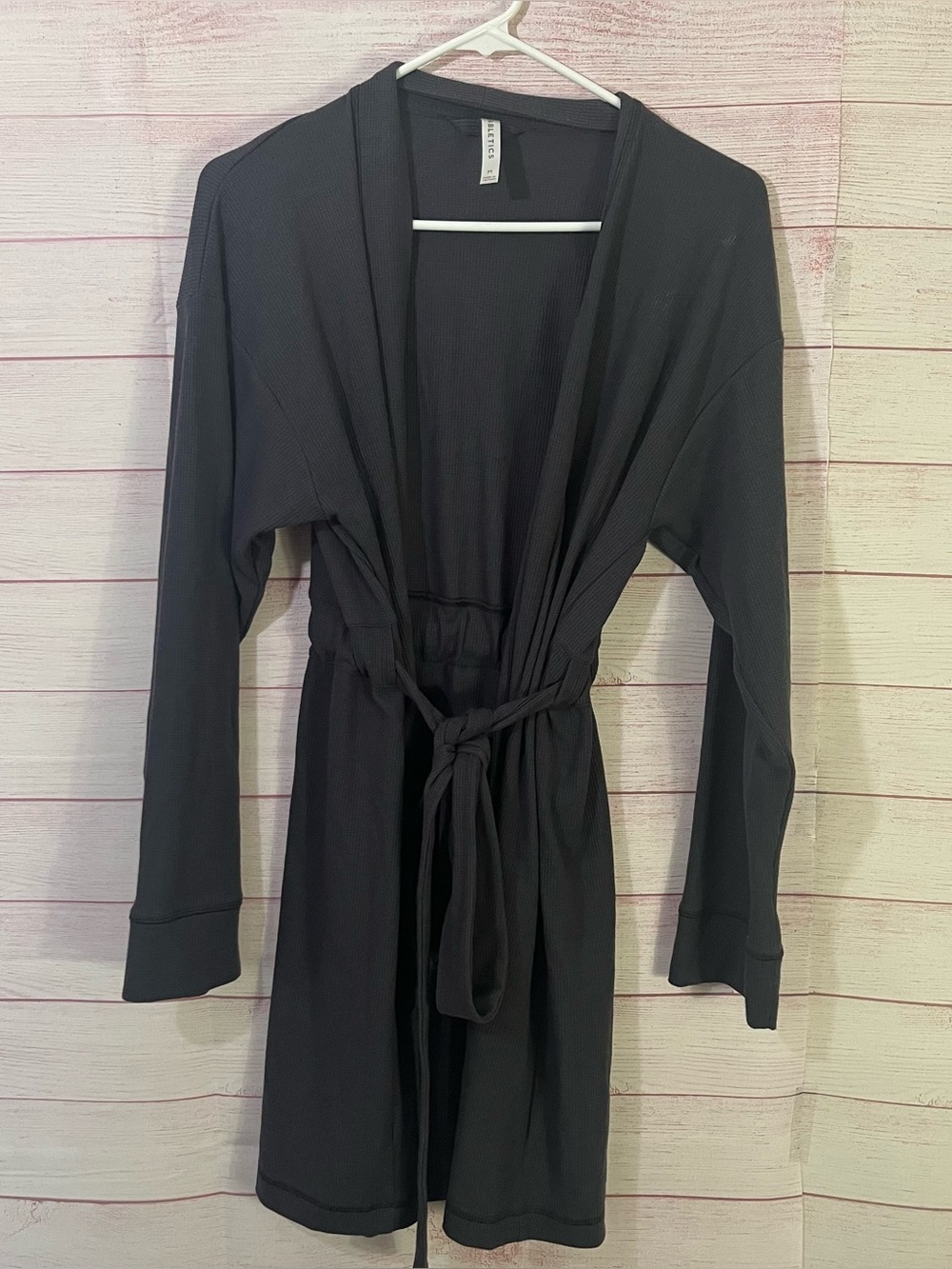 Fabletics Gray Belted Lounge Robe Size Medium